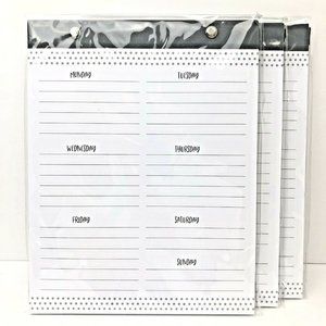 3-Pack 7 Day Undated Weekly Planner Memo Notepads